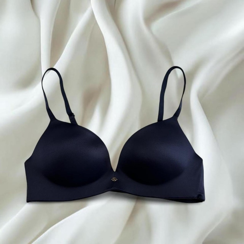 Victoria's Secret royal blue padded no wire push up bra y2k mcbling
